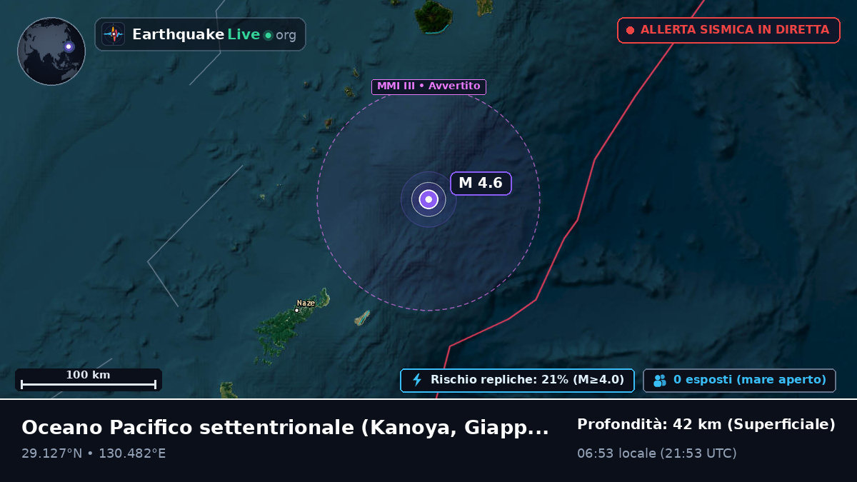 Oceano Pacifico settentrionale (Giappone)