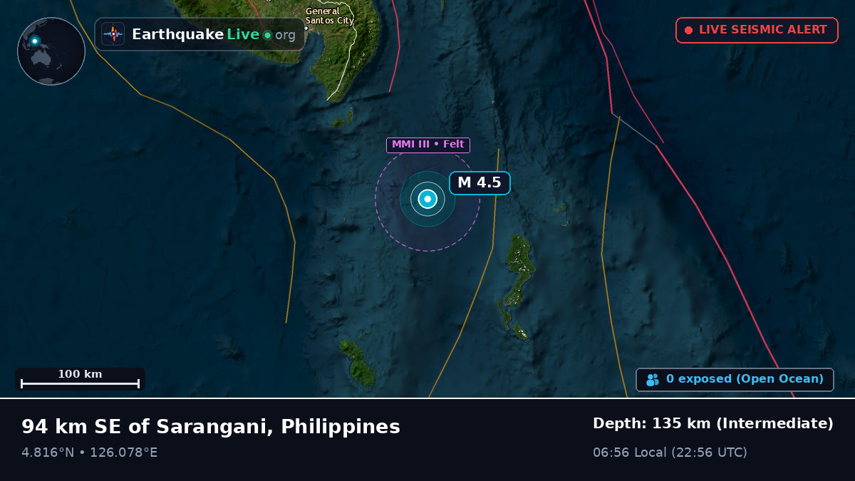 Off the coast of General Santos, Philippines