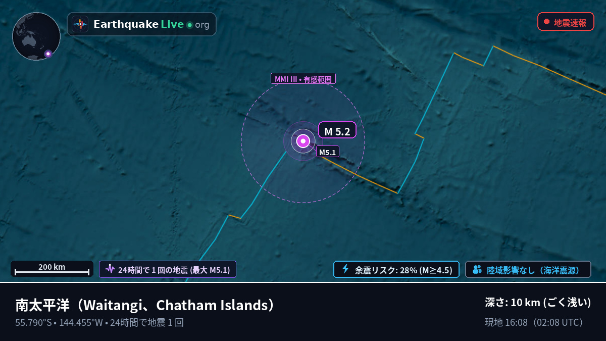 南太平洋 (Chatham Islands)