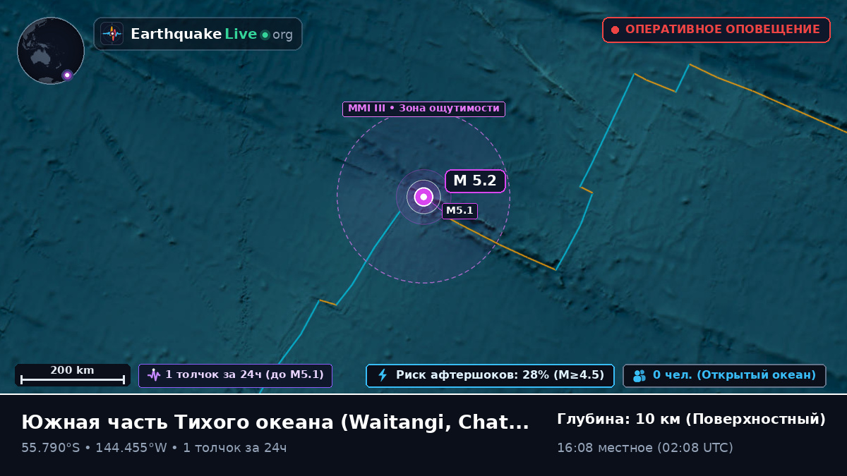 Южная часть Тихого океана (Chatham Islands)