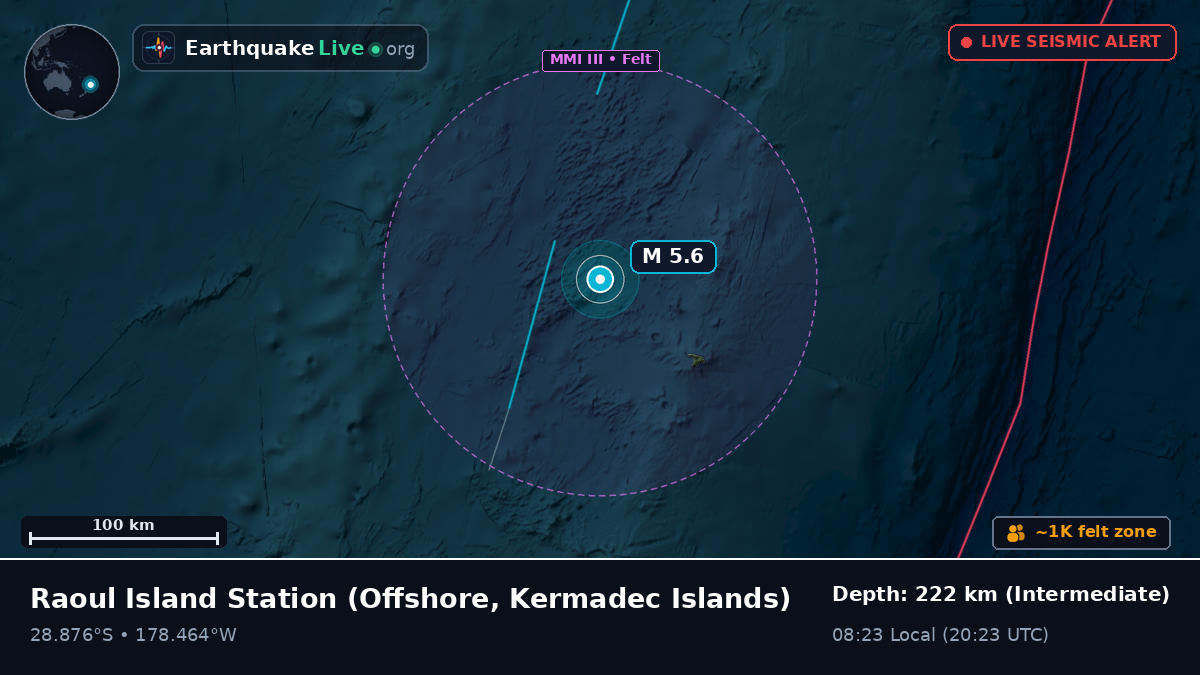 Off the coast of Raoul Island Station, Kermadec Islands