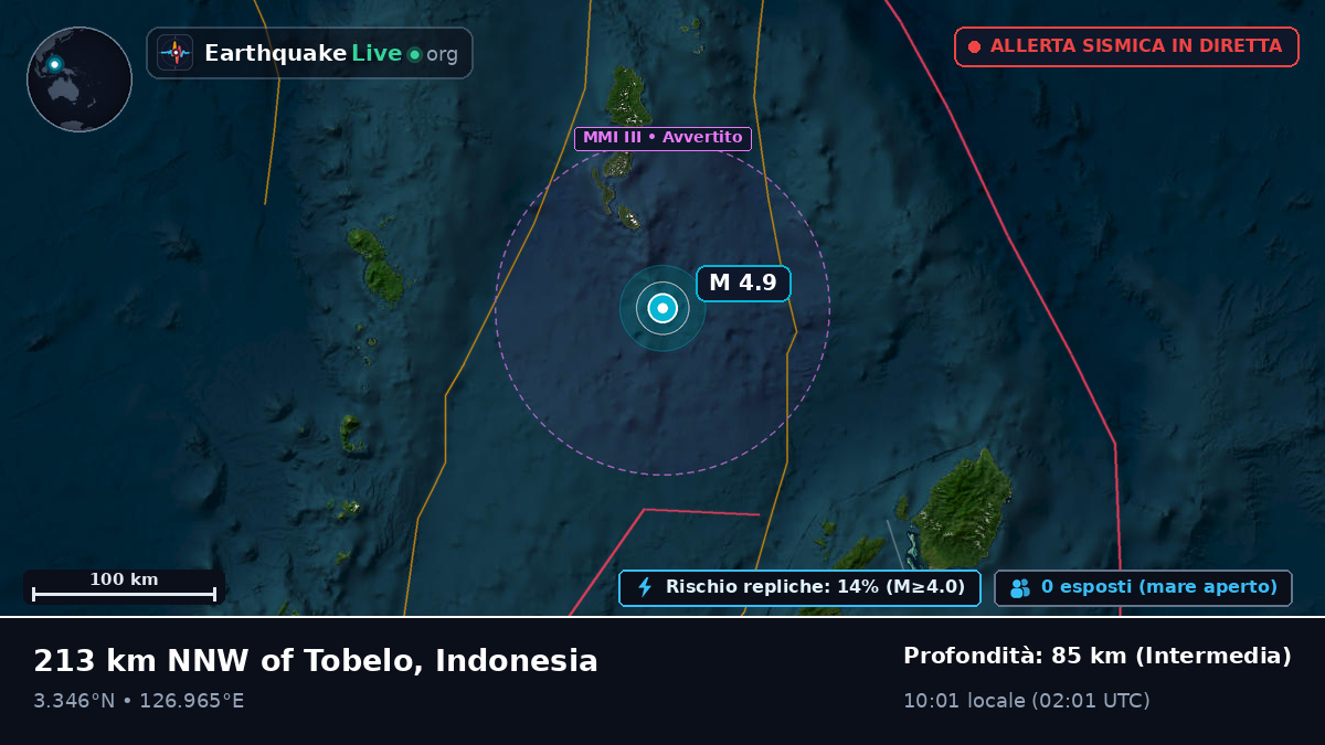Oceano Pacifico settentrionale (Indonesia)