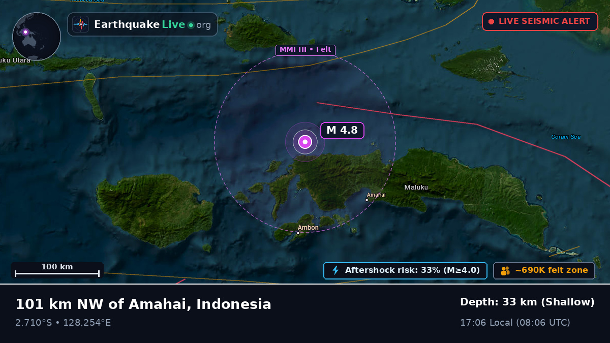 Off the coast of Ambon, Indonesia