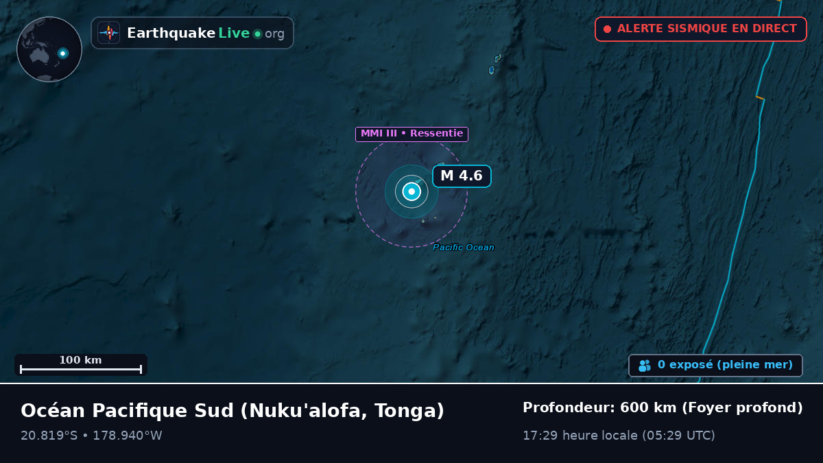 Océan Pacifique Sud (Tonga)