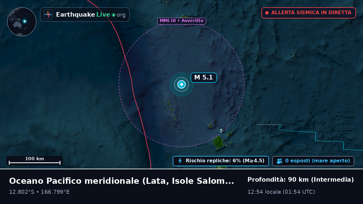 Oceano Pacifico meridionale (Isole Salomone)