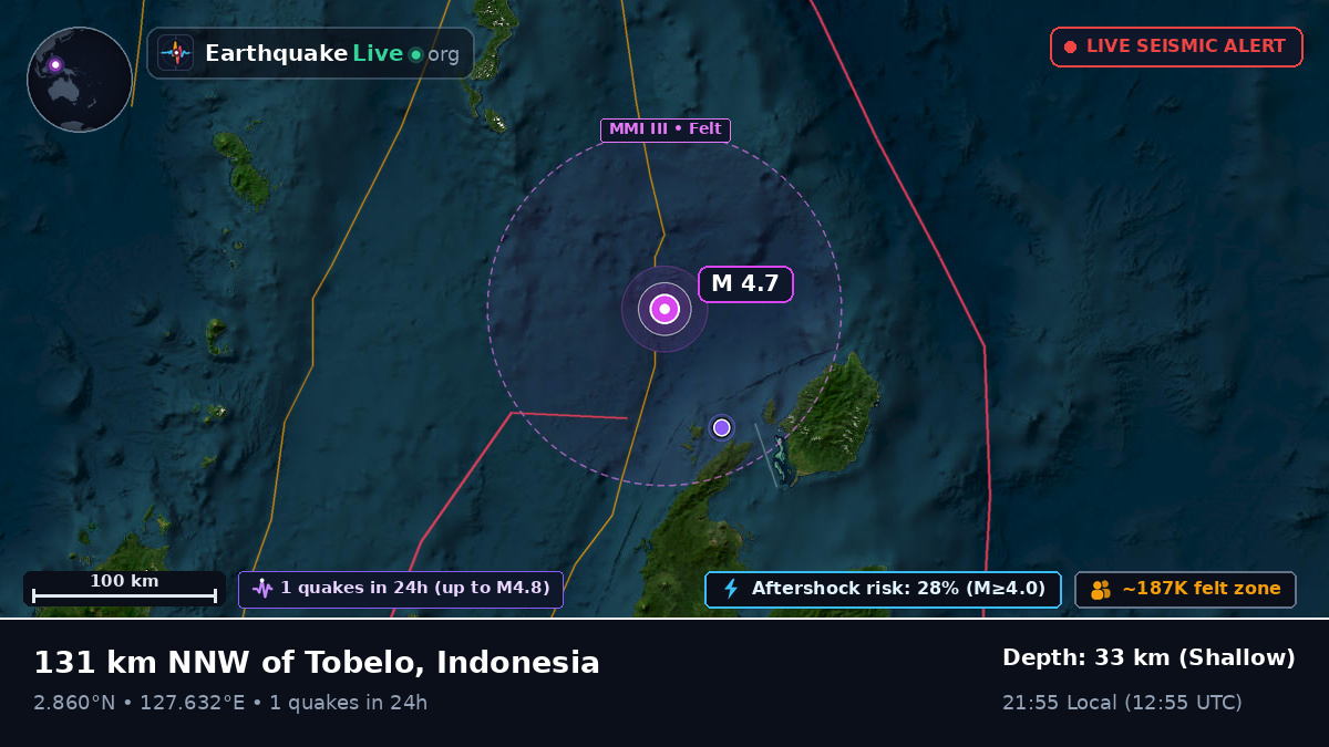 Off the coast of Ternate, Indonesia