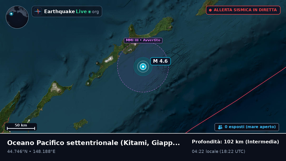 Oceano Pacifico settentrionale (Giappone)