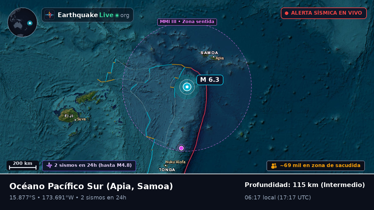 Océano Pacífico Sur (Samoa)