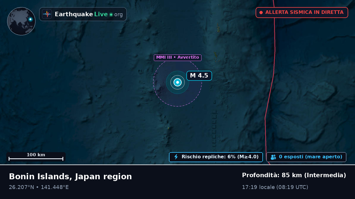 Oceano Pacifico settentrionale (Giappone)