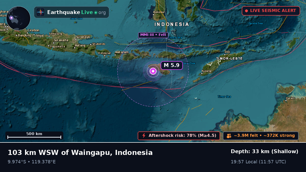 Off the coast of Raba, Indonesia