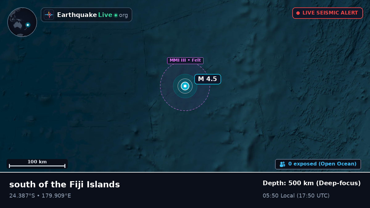 South Pacific Ocean (Kermadec Islands)