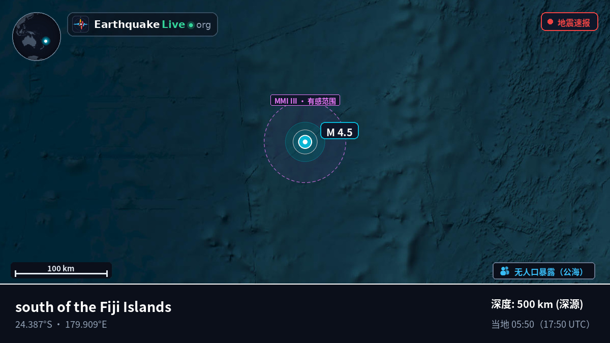 南太平洋 (Kermadec Islands)
