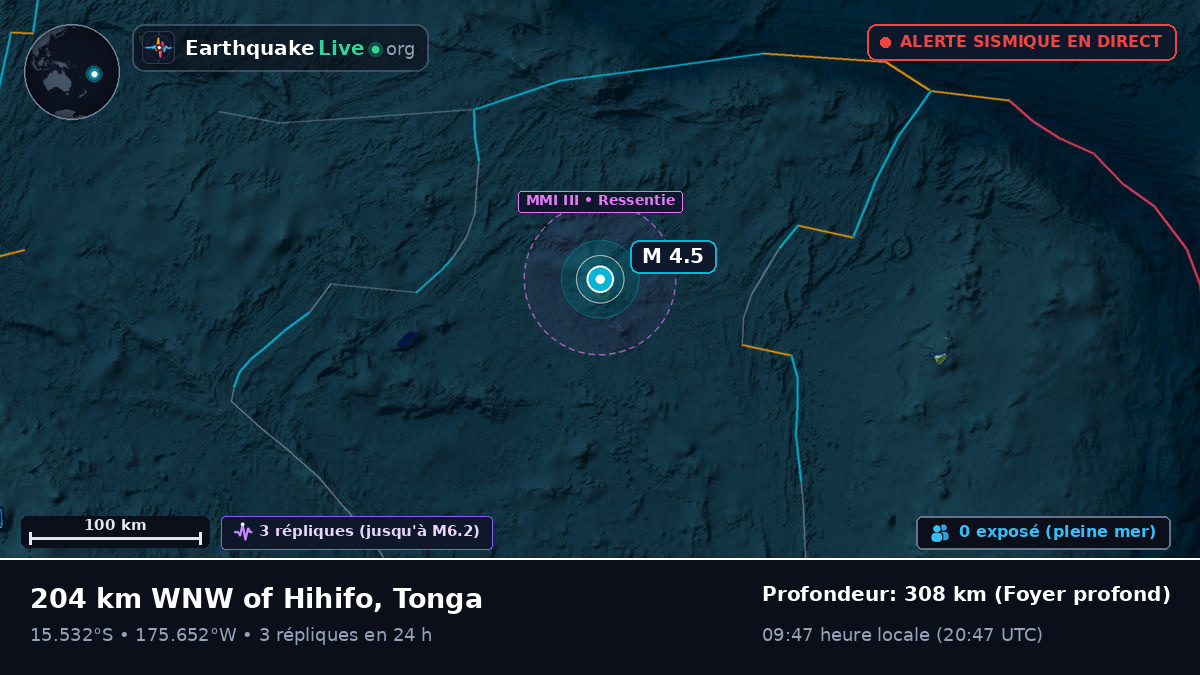 Océan Pacifique Sud (Tonga)
