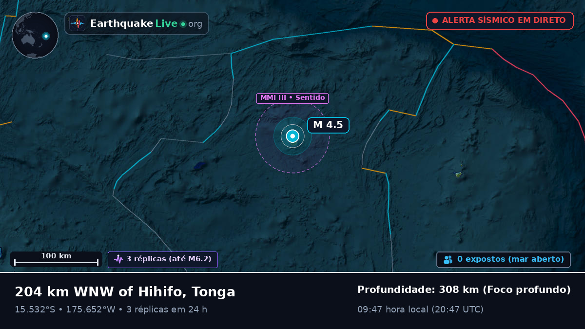 Oceano Pacífico Sul (Tonga)
