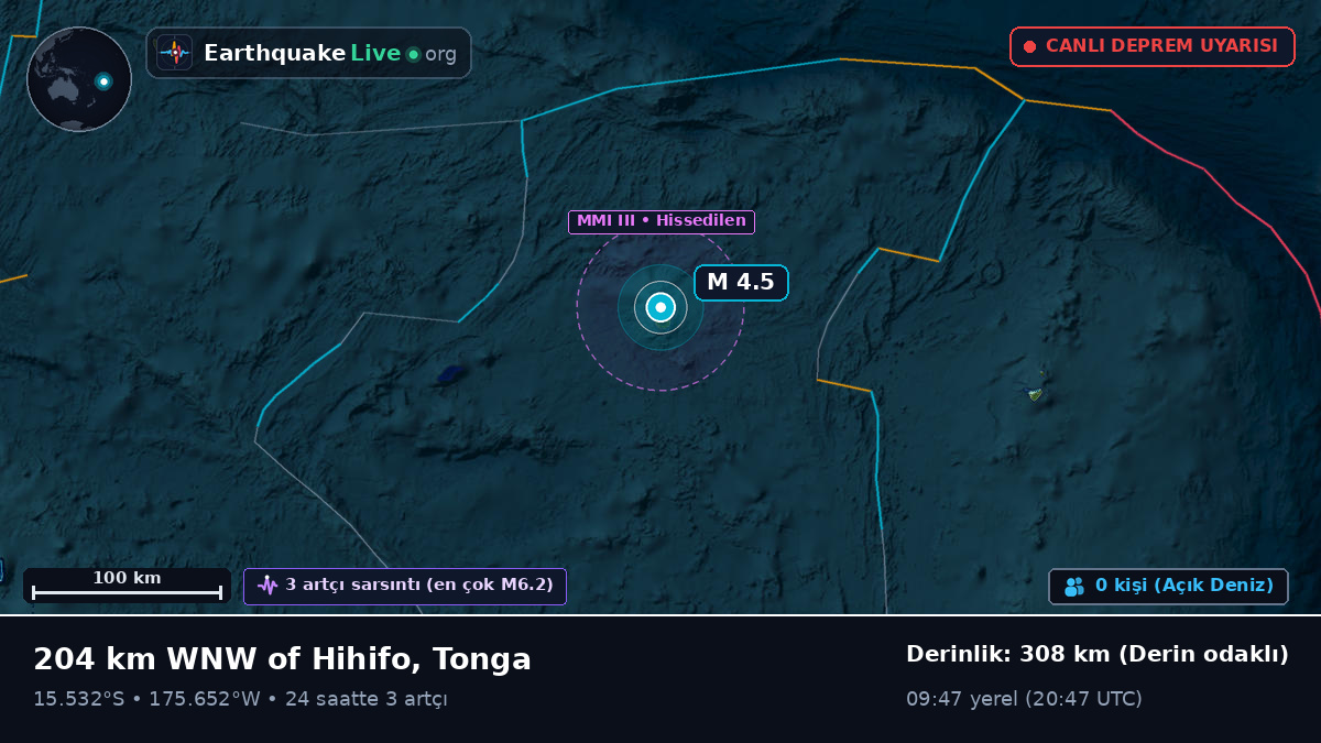 Güney Pasifik Okyanusu (Tonga)