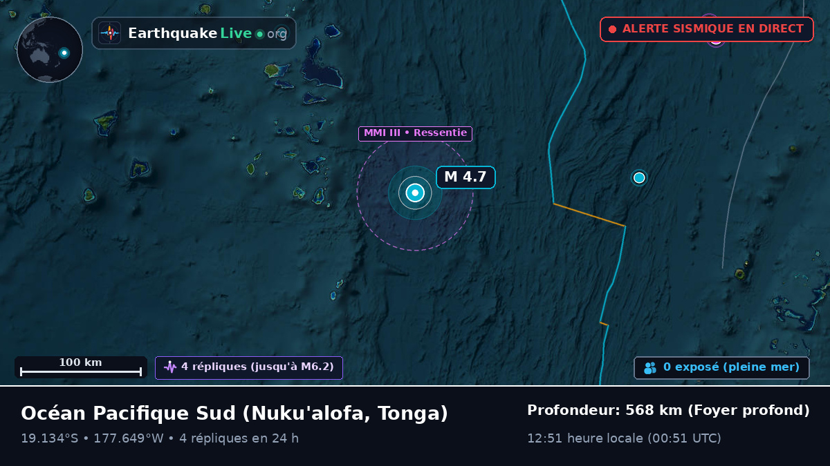 Océan Pacifique Sud (Tonga)
