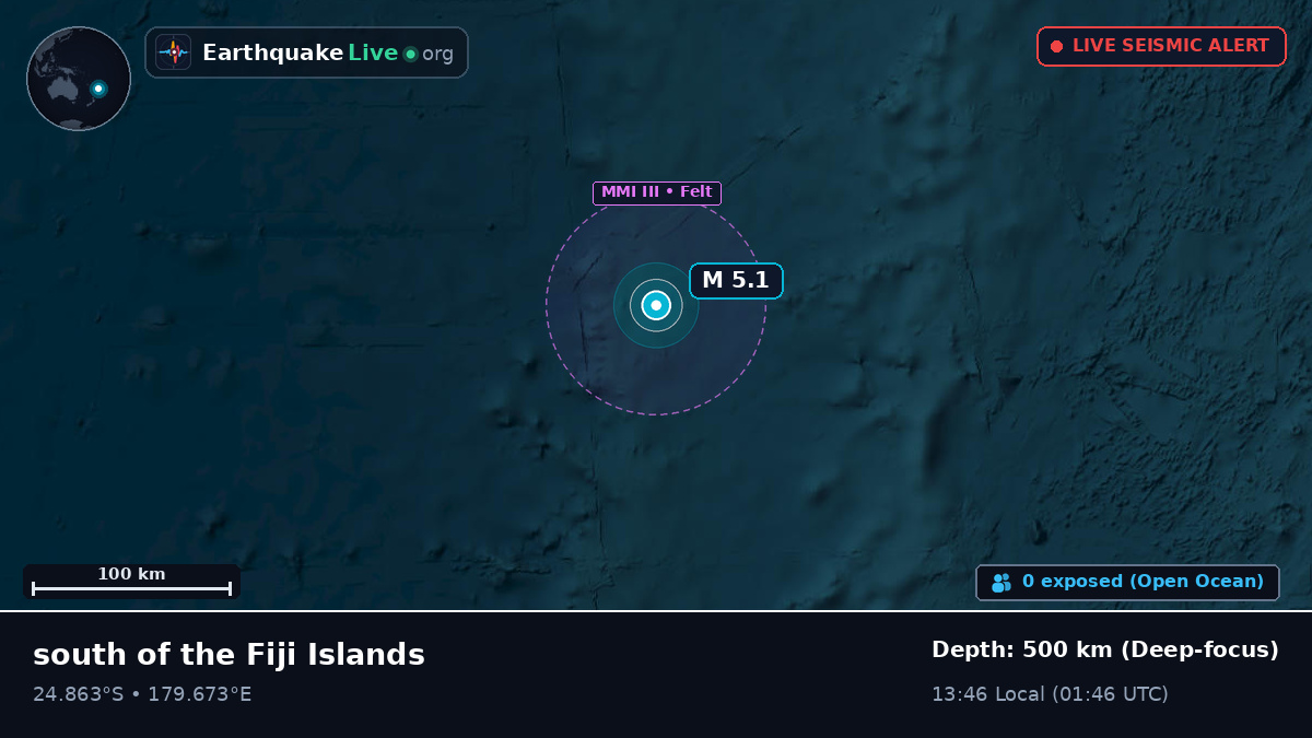 South Pacific Ocean (Kermadec Islands)