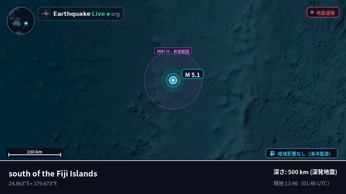 南太平洋 (Kermadec Islands)