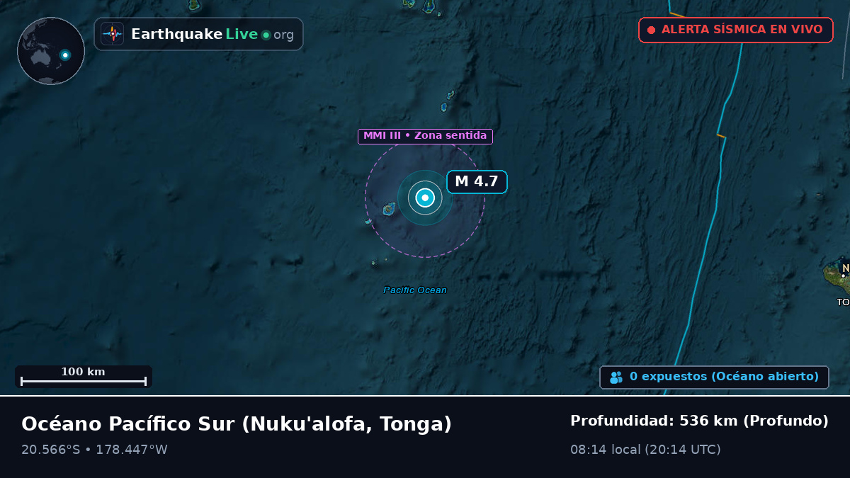 Océano Pacífico Sur (Tonga)
