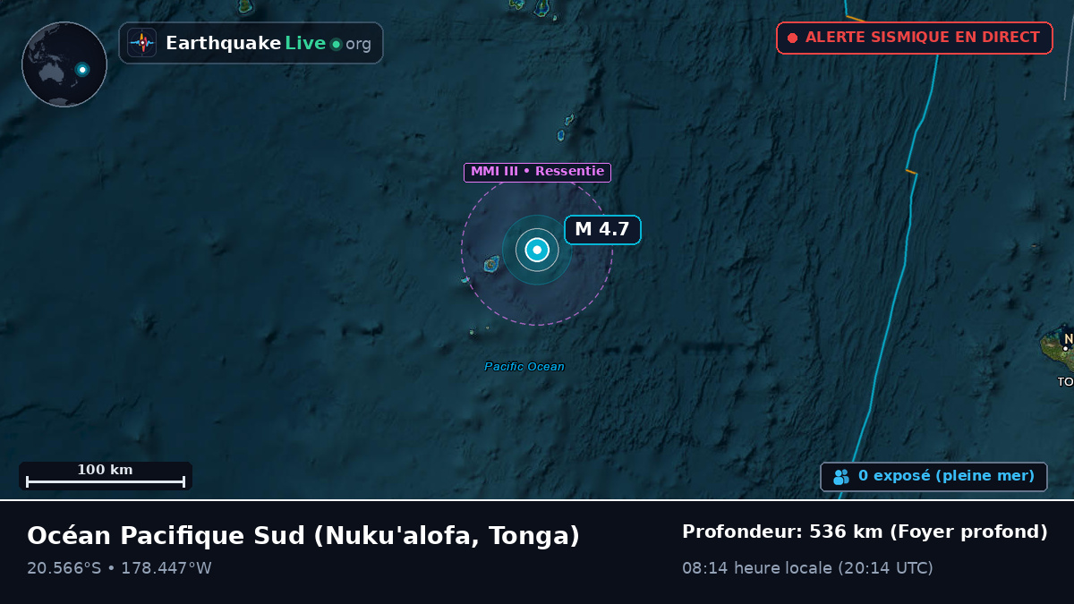 Océan Pacifique Sud (Tonga)