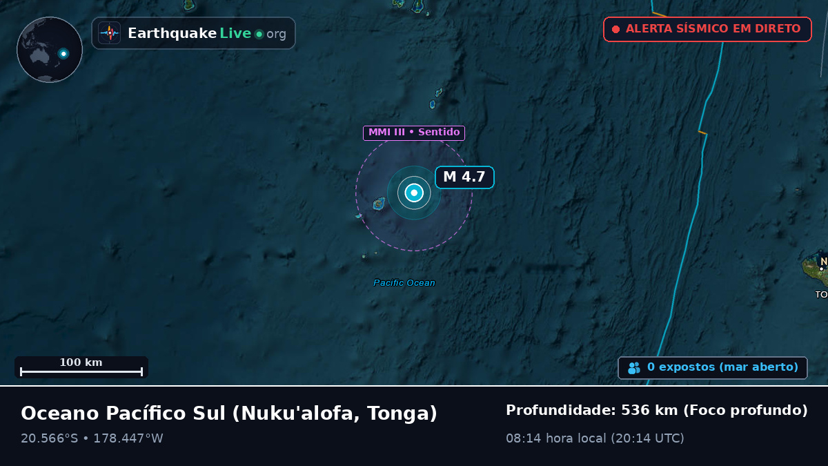 Oceano Pacífico Sul (Tonga)