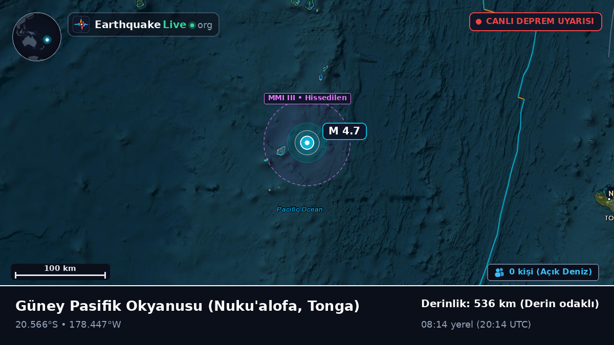 Güney Pasifik Okyanusu (Tonga)