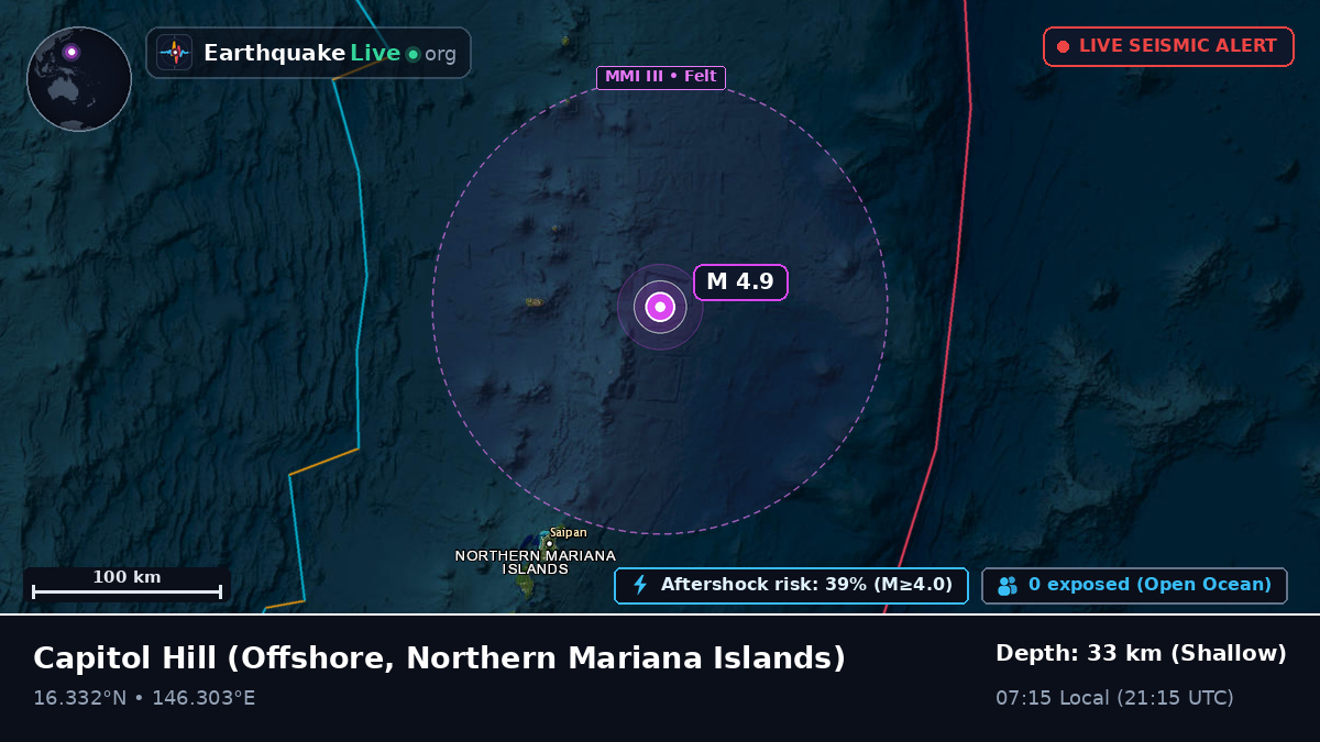 Off the coast of Capitol Hill, Northern Mariana Islands