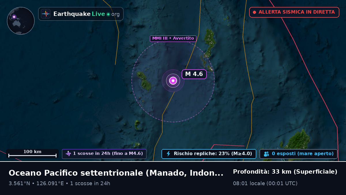 Oceano Pacifico settentrionale (Indonesia)