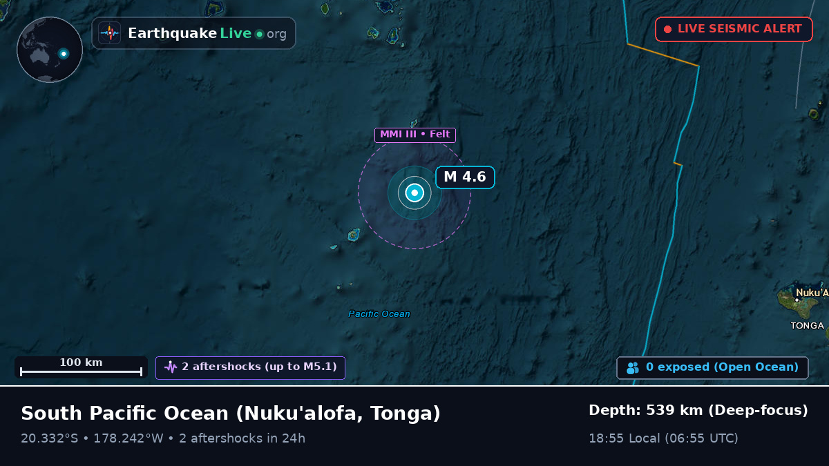 South Pacific Ocean (Tonga)