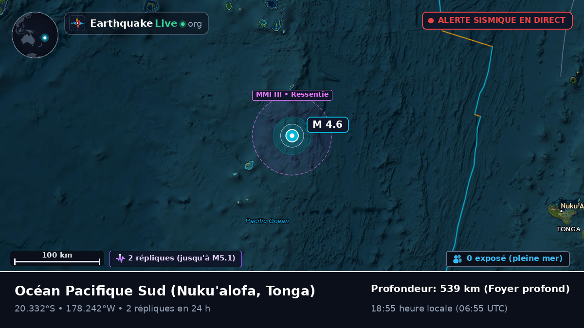 Océan Pacifique Sud (Tonga)