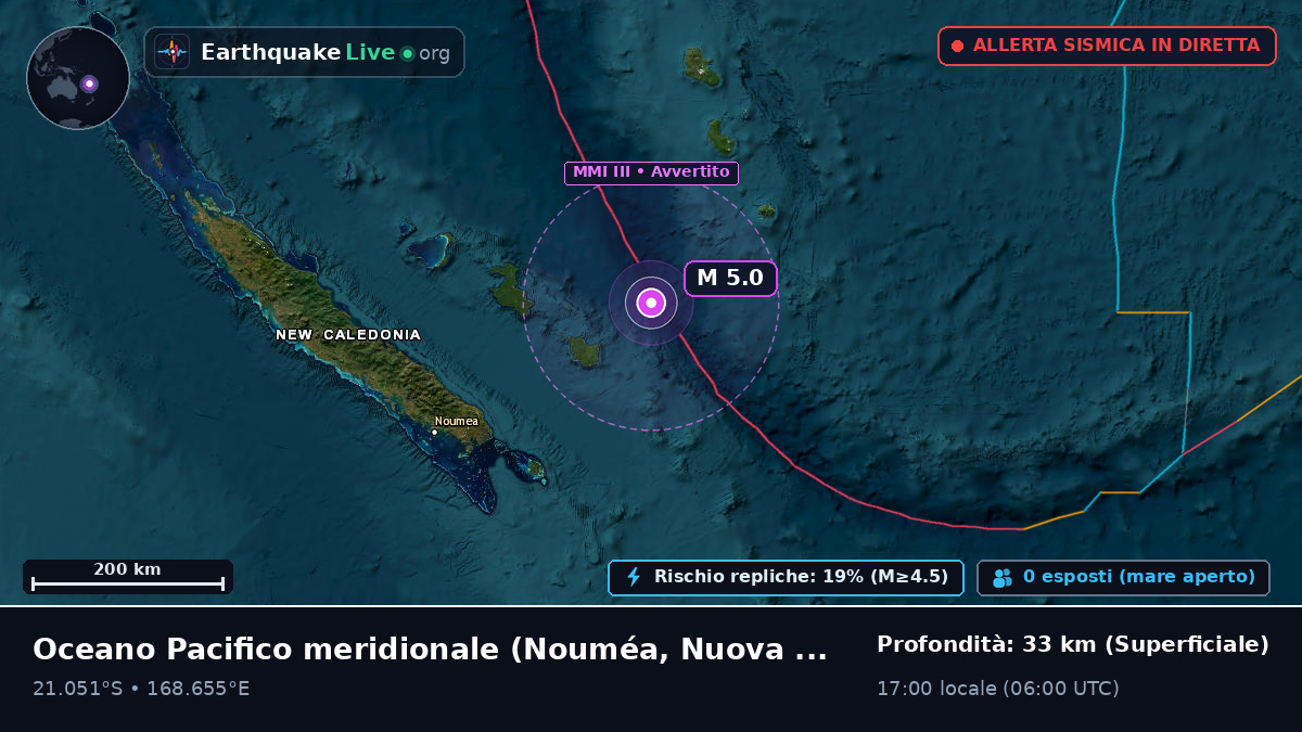 Oceano Pacifico meridionale (Nuova Caledonia)