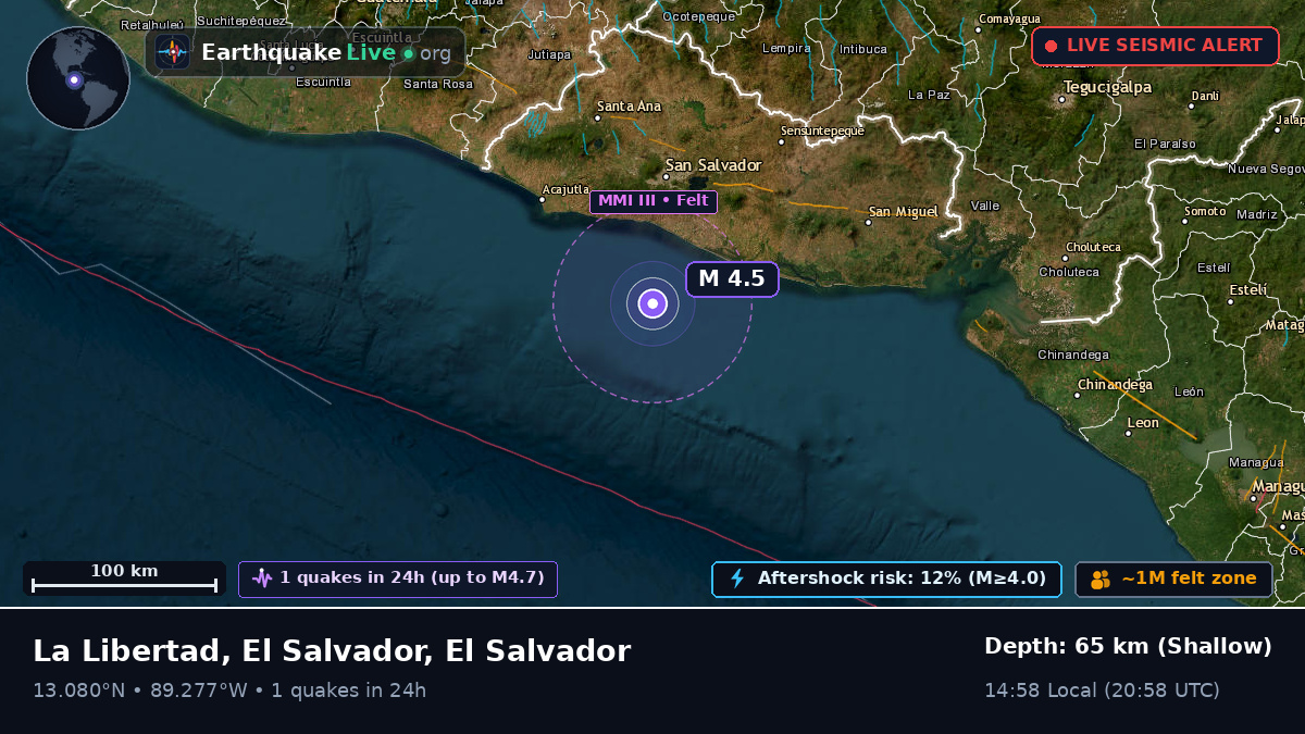 Off the coast of San Salvador, El Salvador