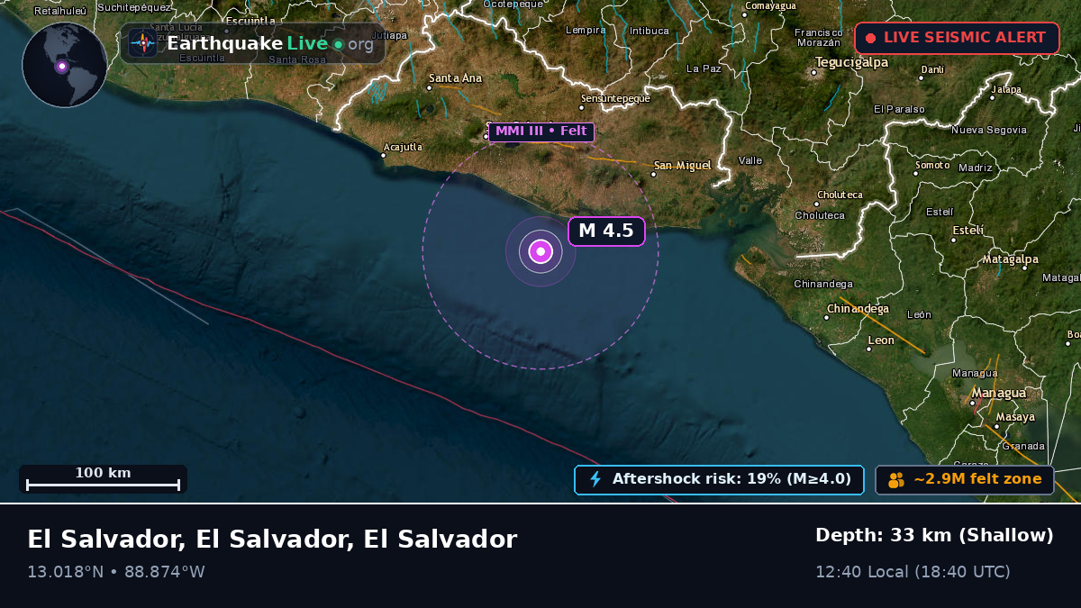 Off the coast of San Salvador, El Salvador