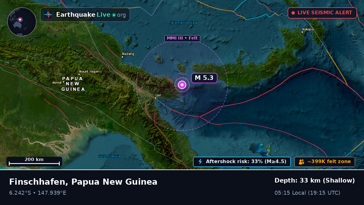 Off the coast of Lae, Papua New Guinea