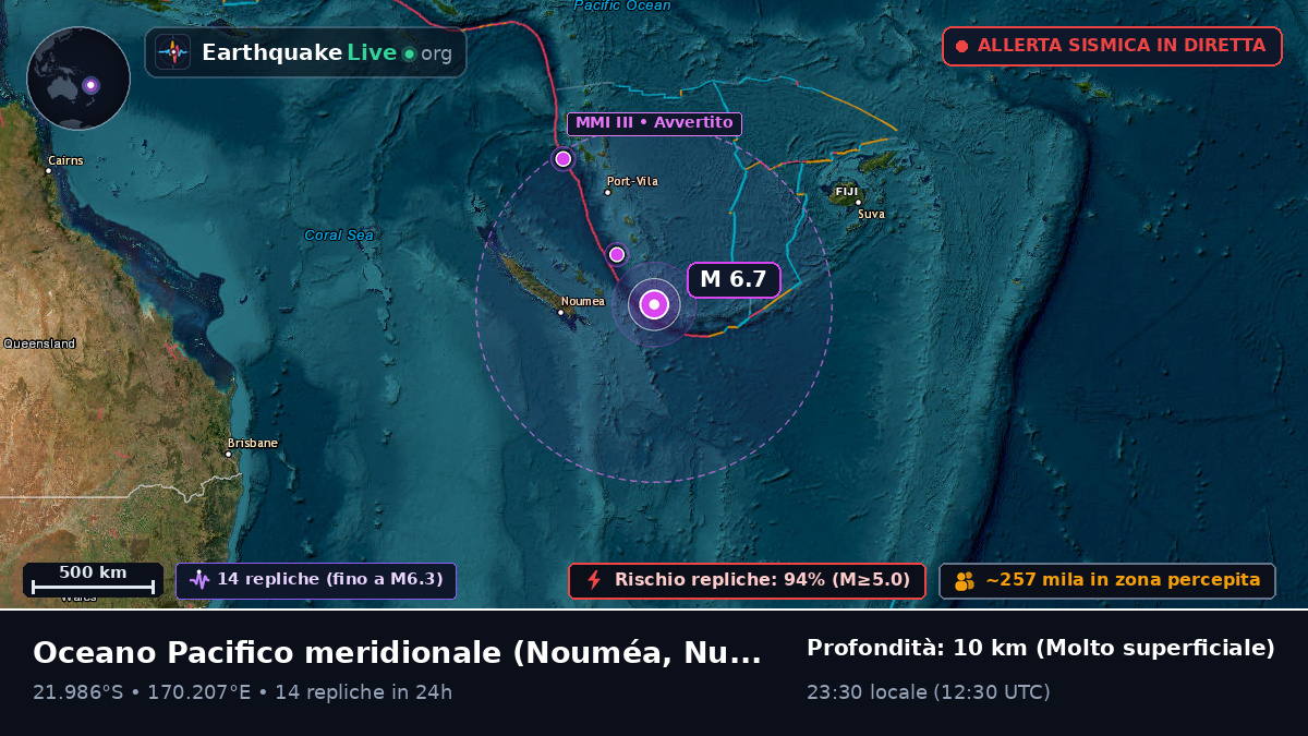 Oceano Pacifico meridionale (Nuova Caledonia)