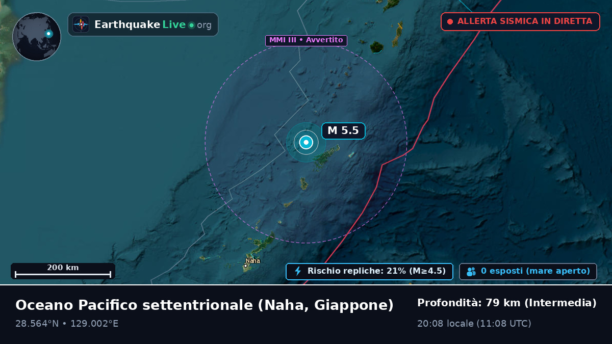 Oceano Pacifico settentrionale (Giappone)