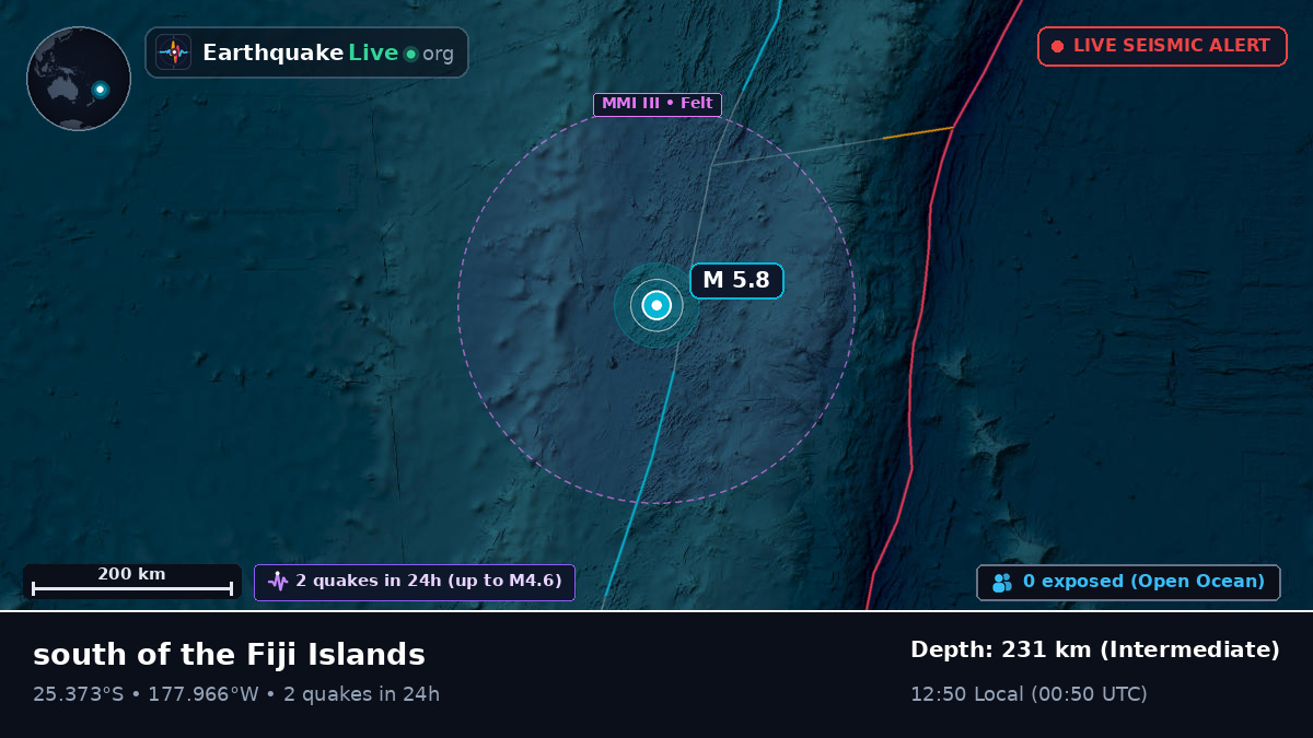 South Pacific Ocean (Kermadec Islands)