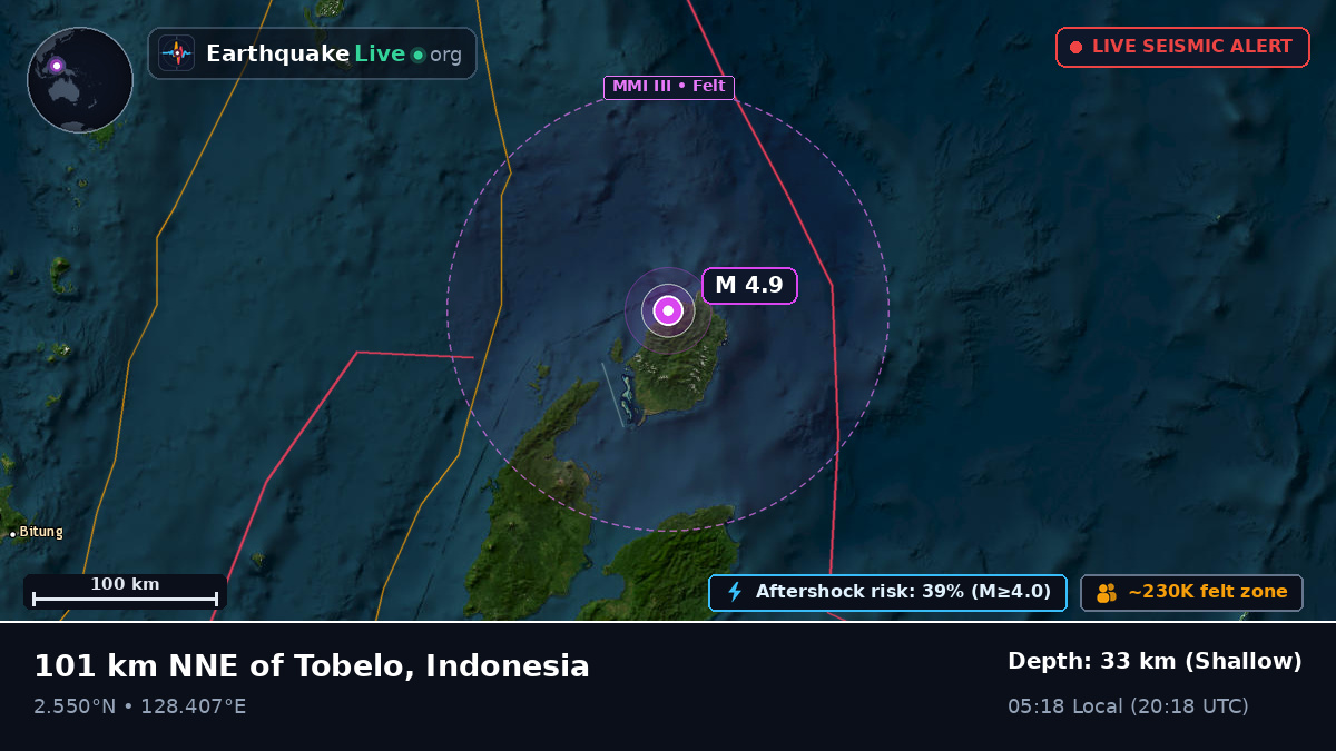 Off the coast of Ternate, Indonesia