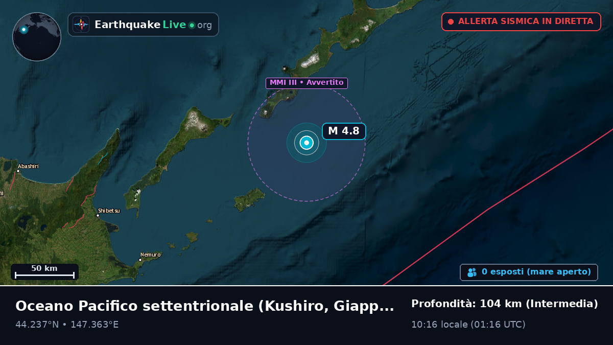 Oceano Pacifico settentrionale (Giappone)