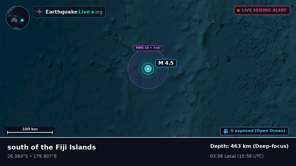 South Pacific Ocean (Kermadec Islands)