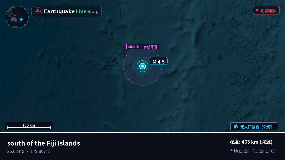 南太平洋 (Kermadec Islands)