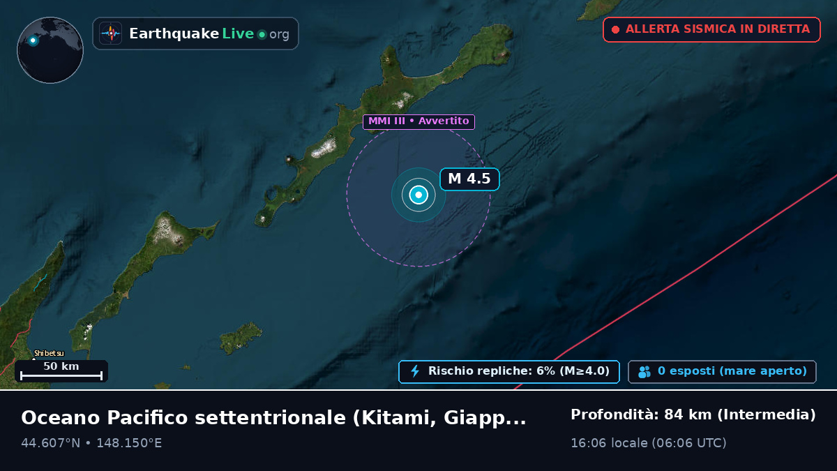 Oceano Pacifico settentrionale (Giappone)