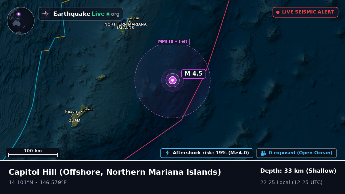 Off the coast of Capitol Hill, Northern Mariana Islands