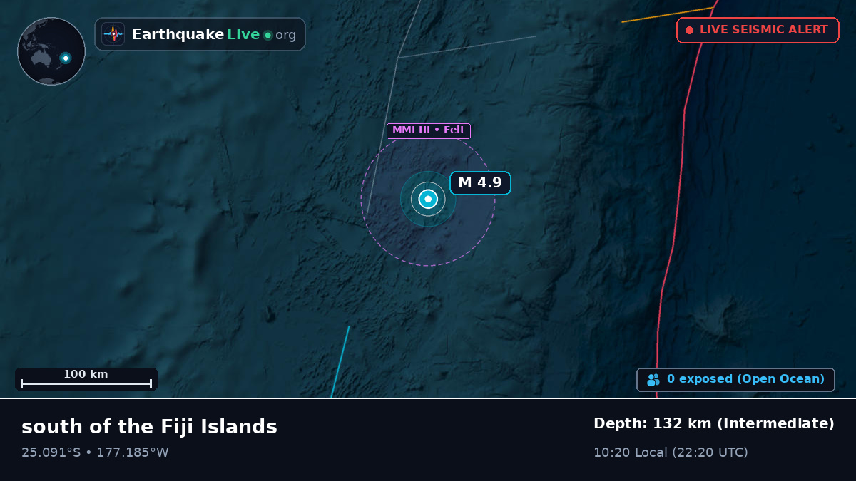 South Pacific Ocean (Kermadec Islands)