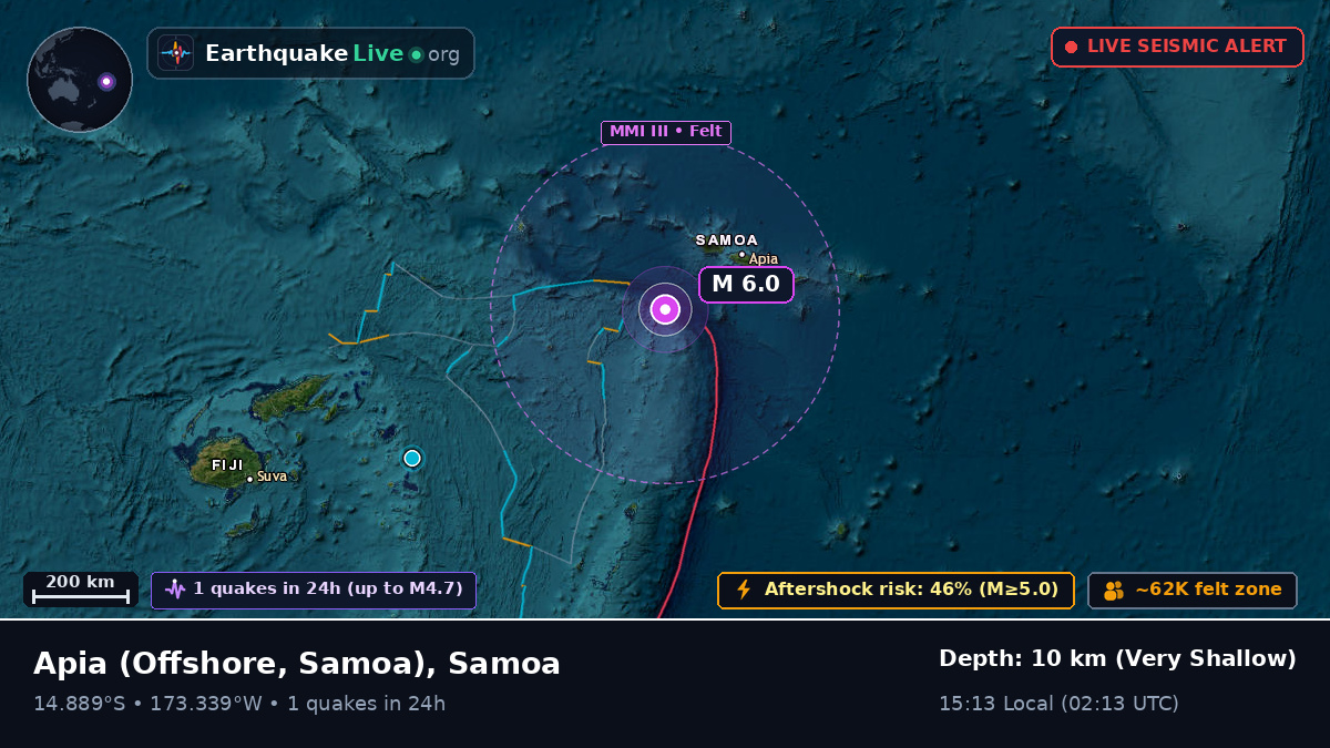 Off the coast of Apia, Samoa