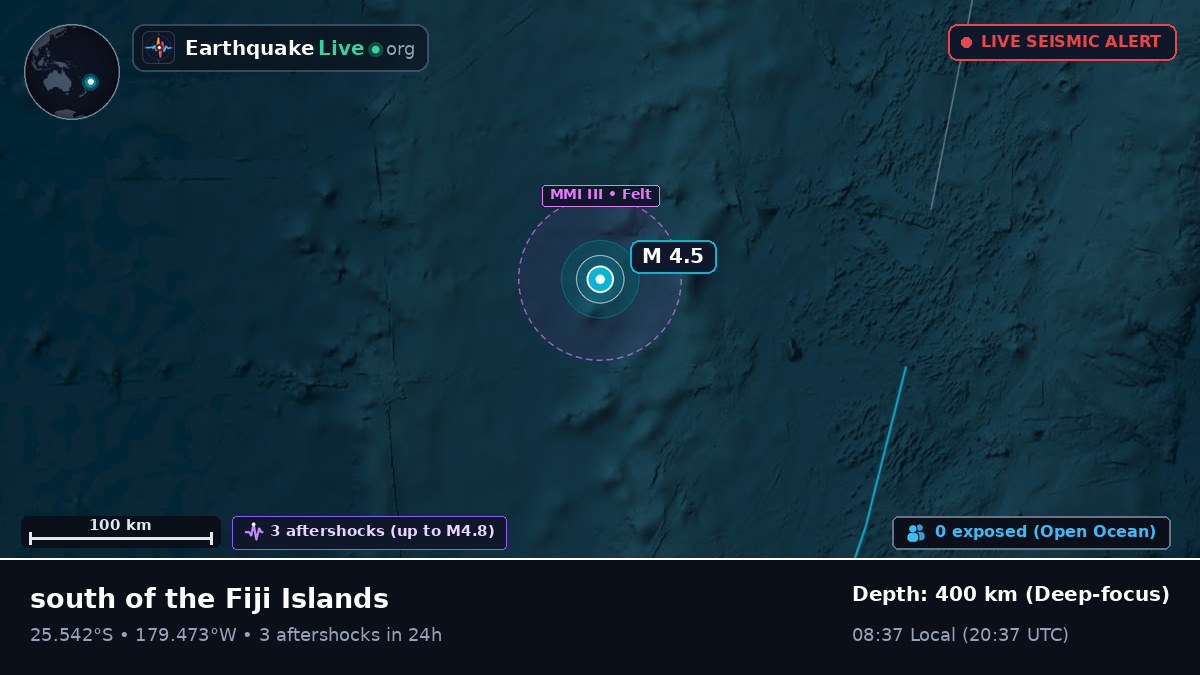 South Pacific Ocean (Kermadec Islands)
