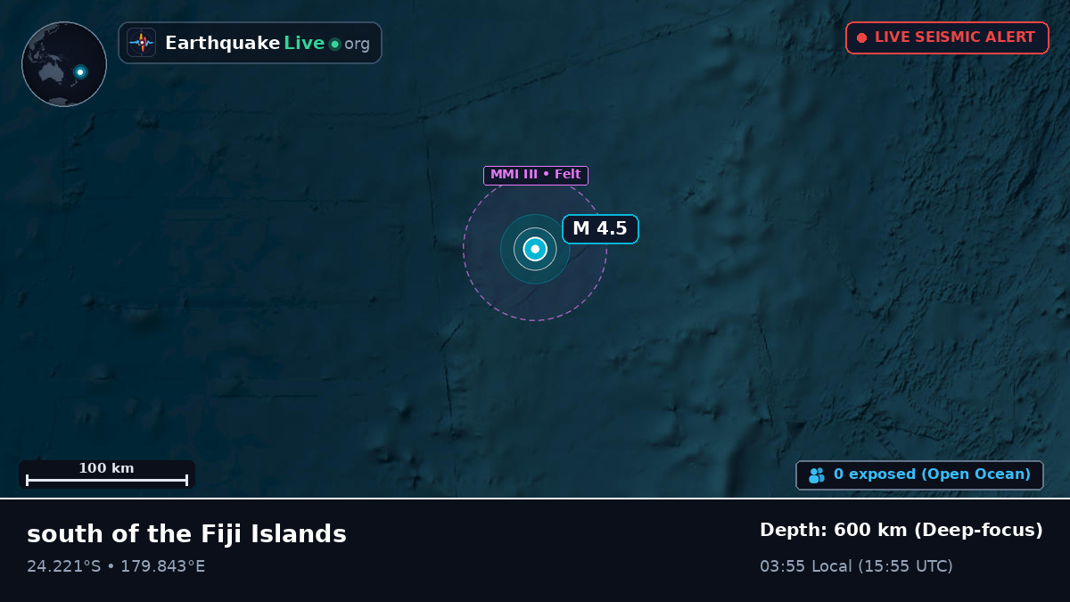 South Pacific Ocean (Kermadec Islands)
