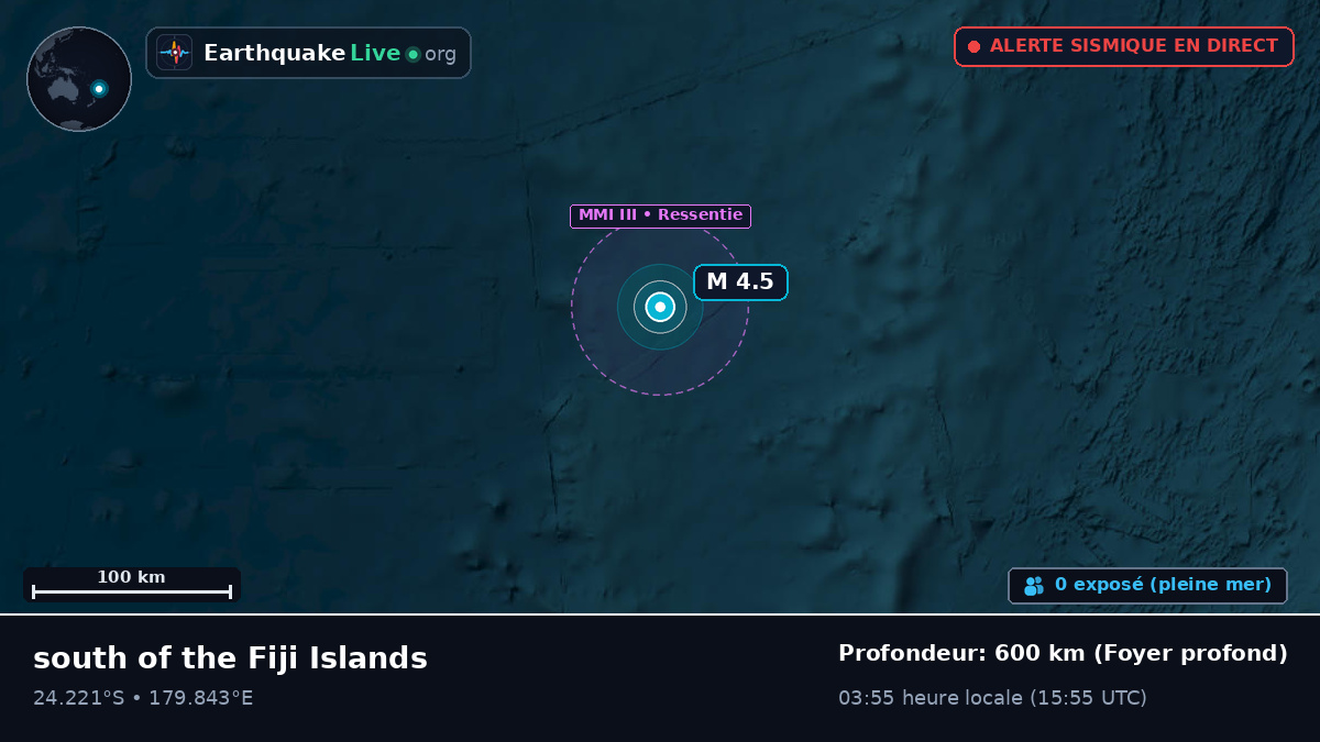 Océan Pacifique Sud (Kermadec Islands)