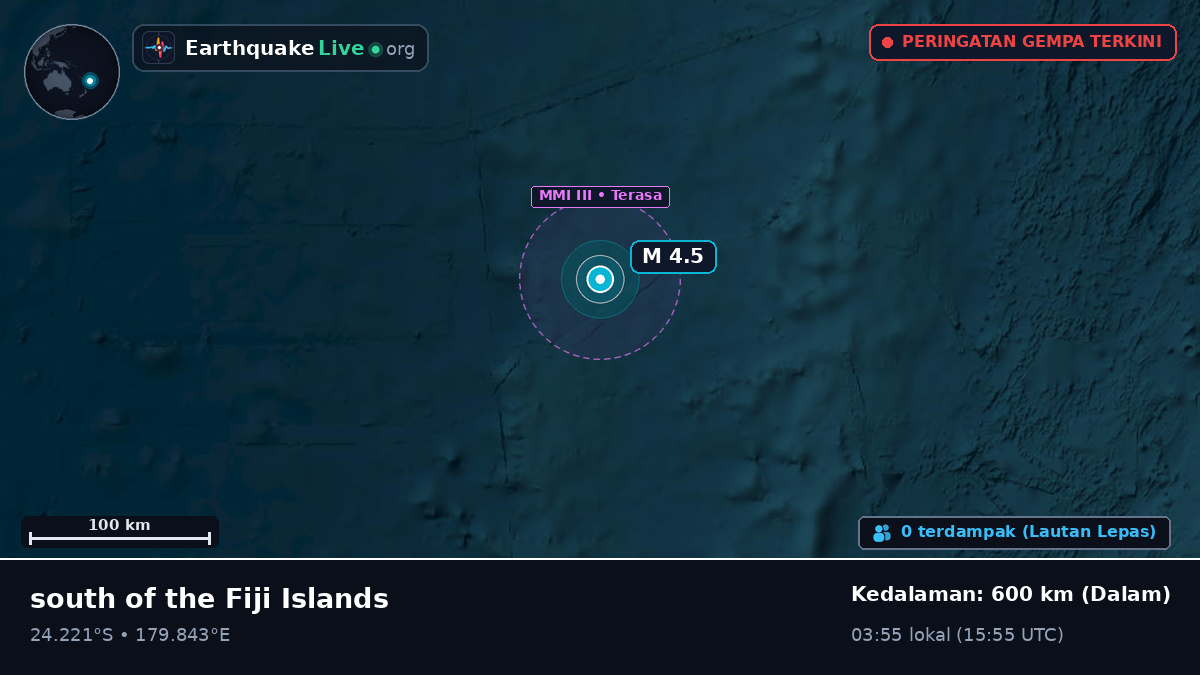 Samudra Pasifik Selatan (Kermadec Islands)