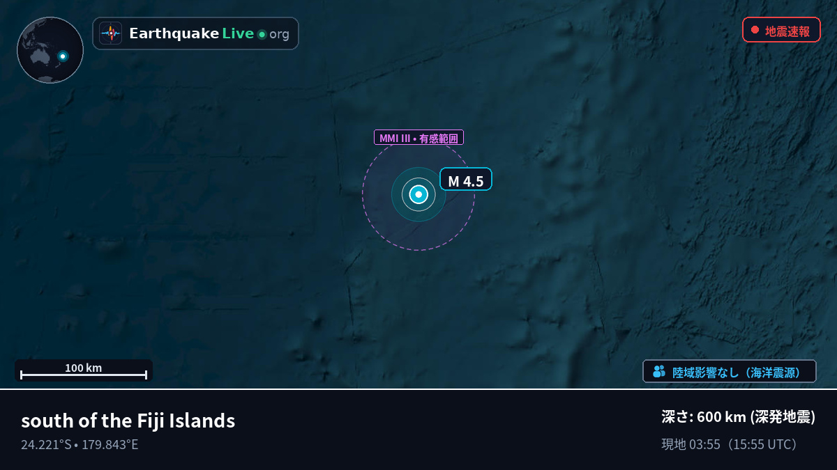 南太平洋 (Kermadec Islands)